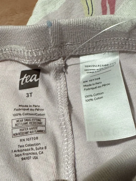 NWT Tea Collection Toddler Girls Unicorn Pajama Top and Pants Set, Size 3T - Picture 3 of 5